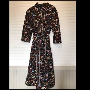 Adorable Southwest Vintage Print Dress